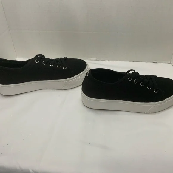 Steve Madden Black Platform Sneakers Shoes - Picture 5 of 12